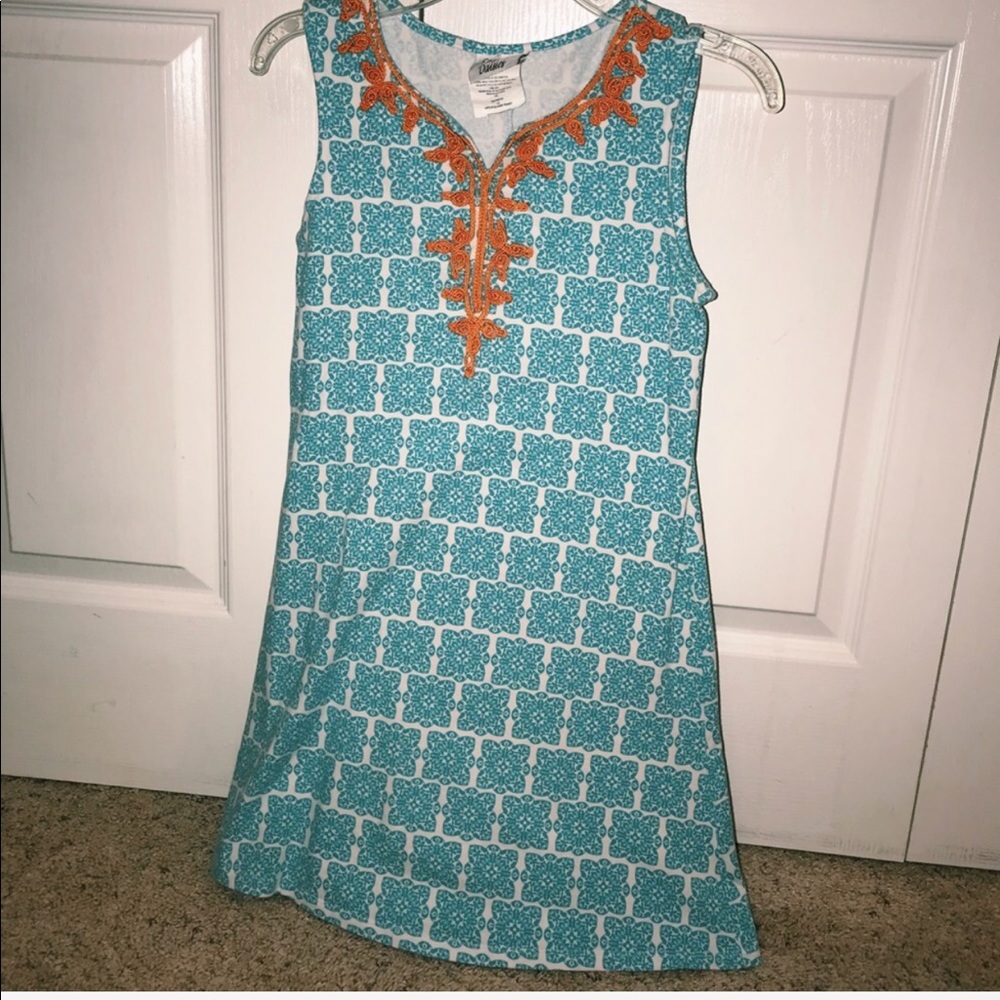 a light blue with a tad bit of orange.